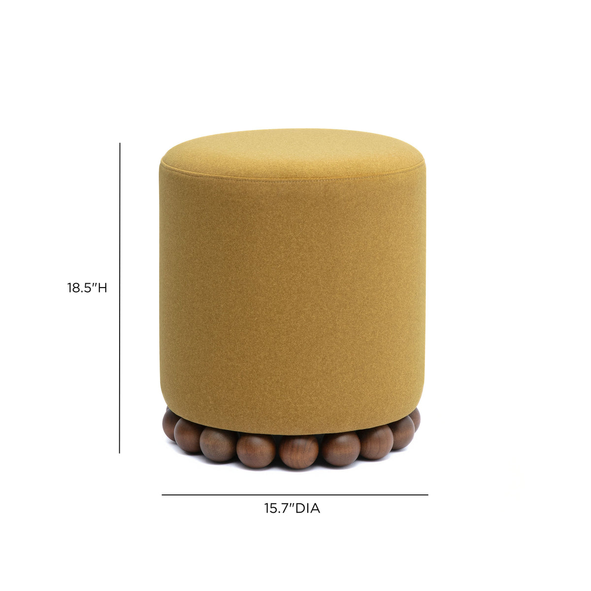 Dex Amber Performance Vegan Mohair Ottoman by TOV Furniture – photo 7 of 8