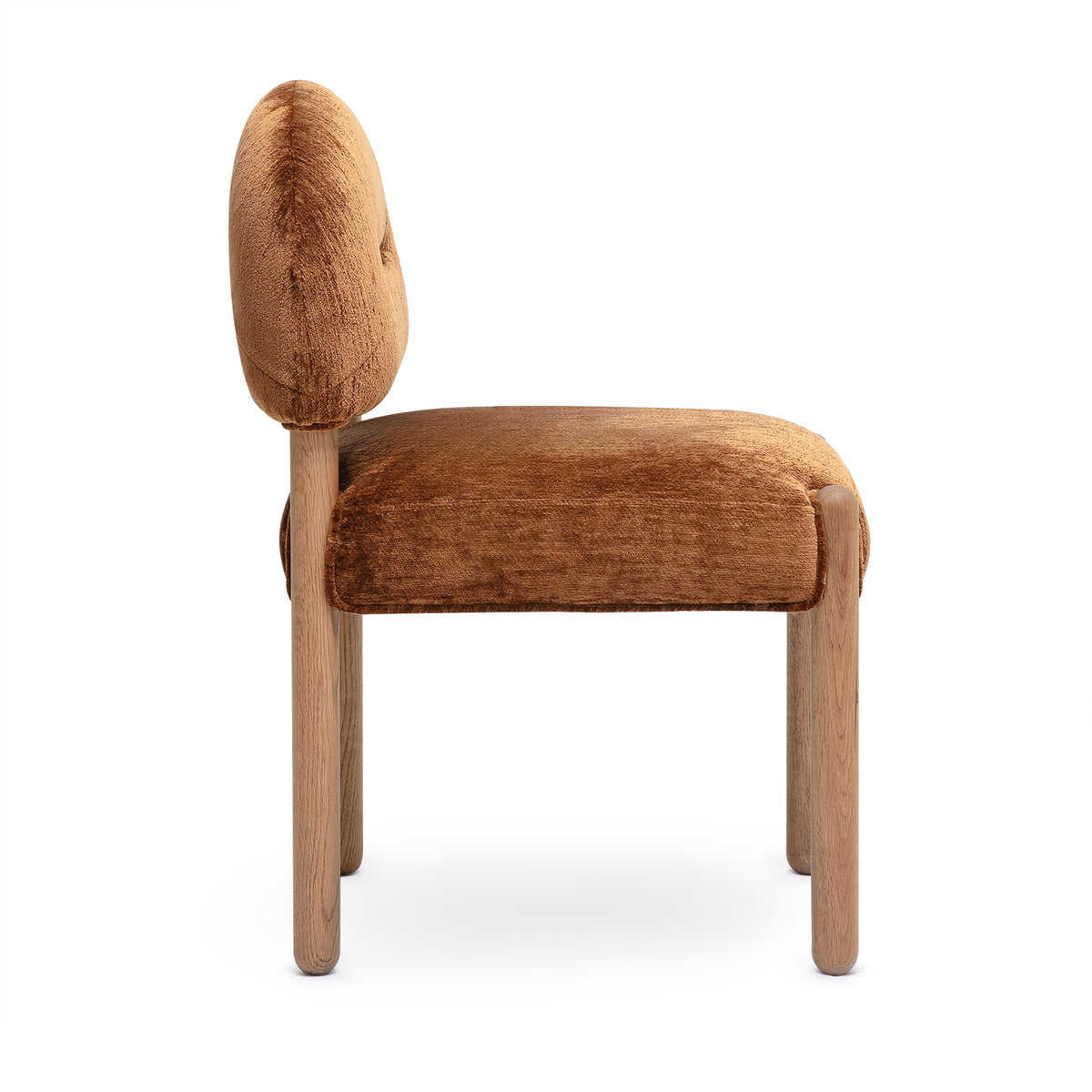 Bruno Bronze Thick Performance Chenille Arched Back Dining Chair by TOV Furniture – photo 4 of 8
