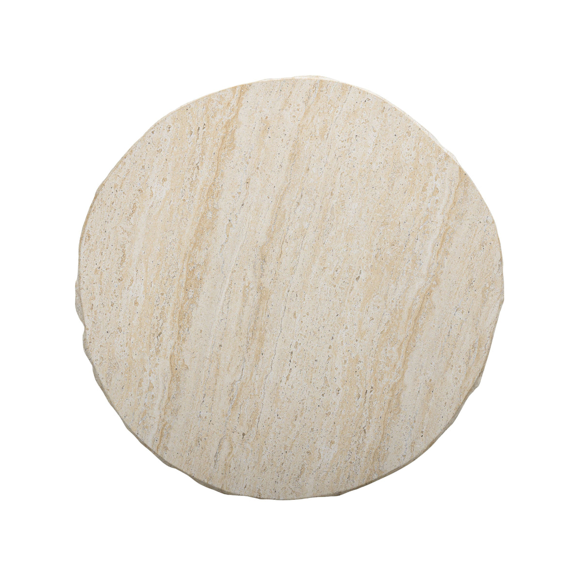 Roxanne Faux Travertine Indoor/Outdoor Concrete Side Table by TOV Furniture – photo 4 of 6