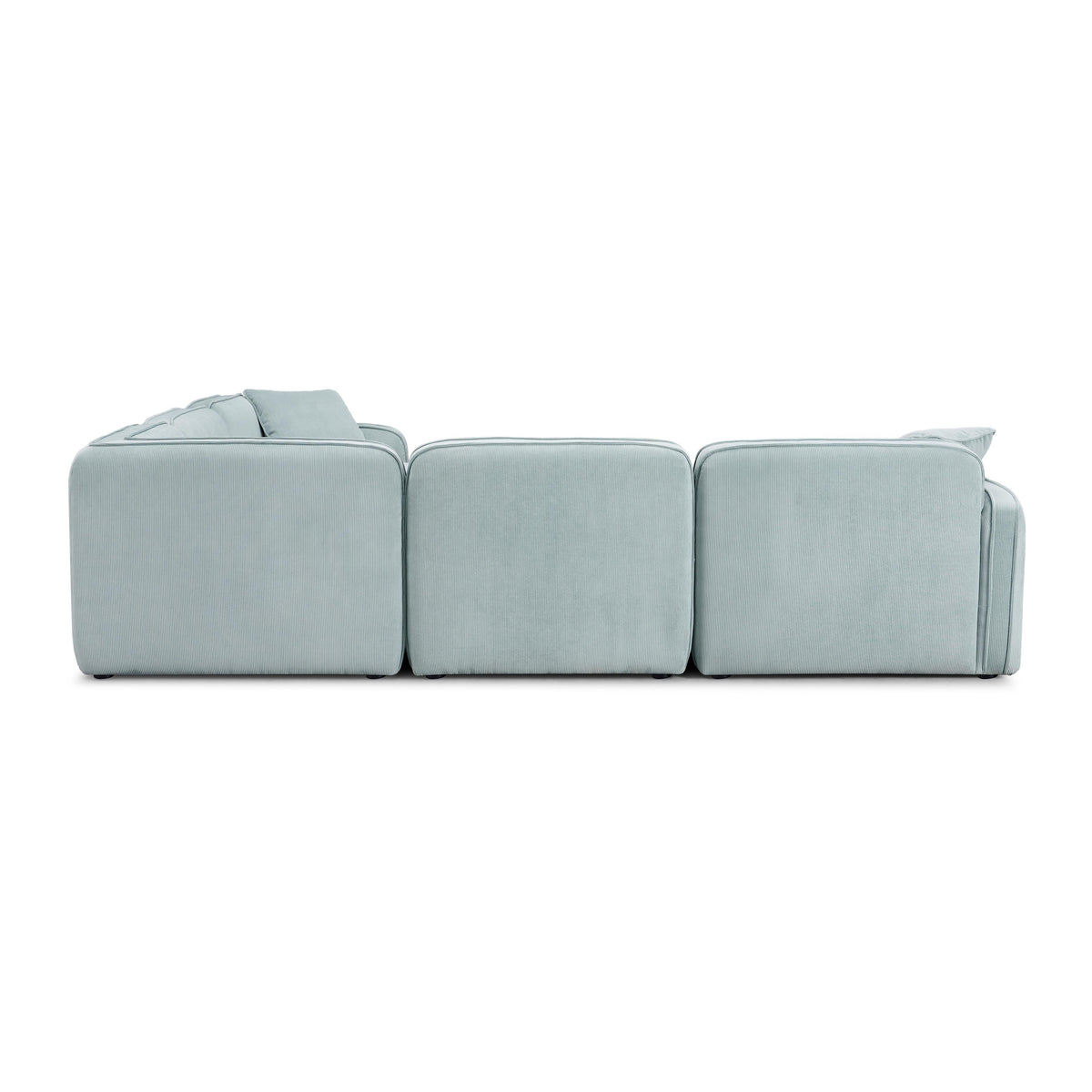 Travie Sea Blue Performance Corduroy Velvet Modular L-Sectional by TOV Furniture – photo 5 of 8