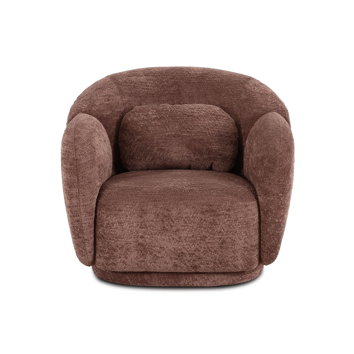 Misty Chocolate Brown Textured Knubby Fabric Accent Chair by TOV Furniture – photo 1 of 8
