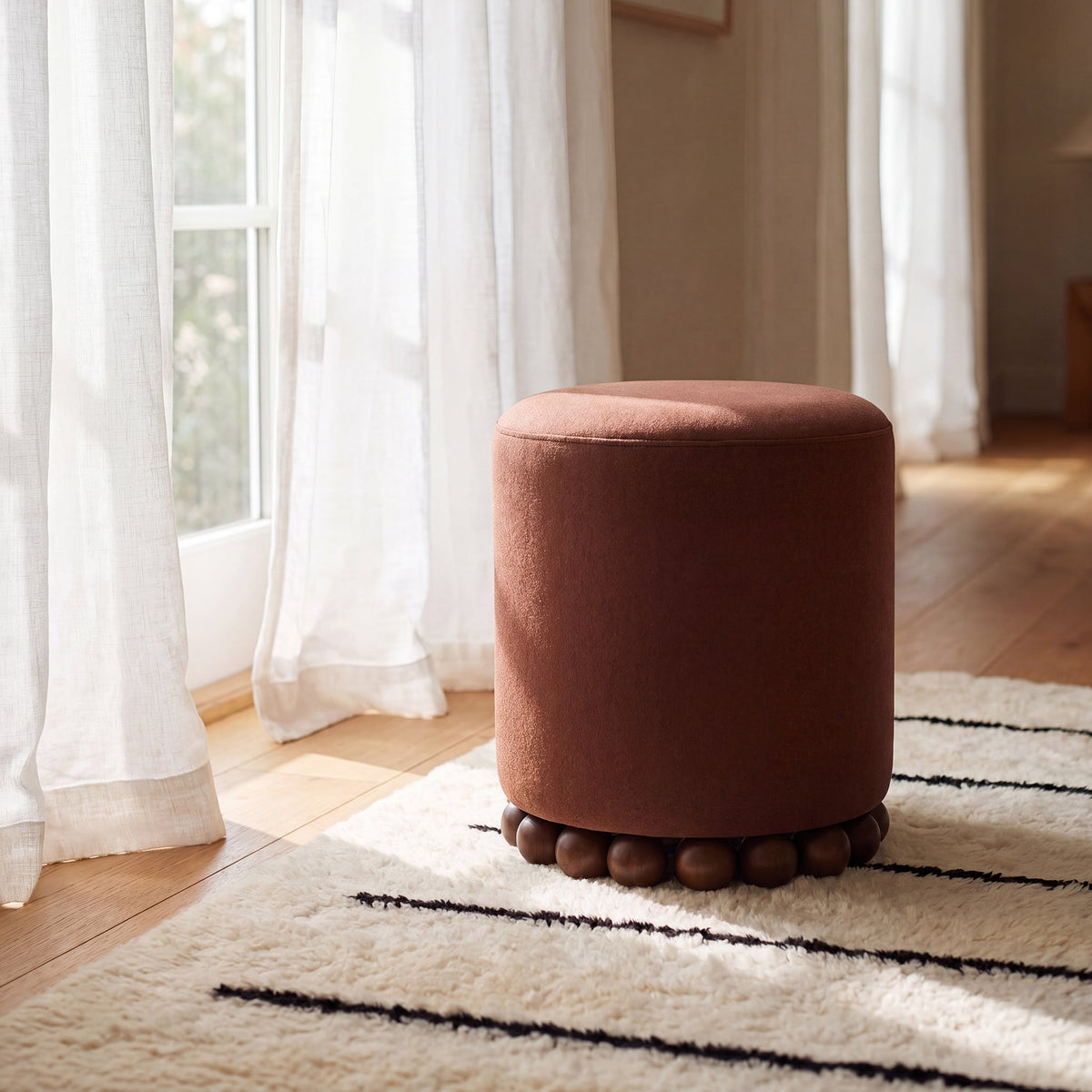 Dex Bronze Performance Vegan Mohair Ottoman by TOV Furniture – photo 2 of 7