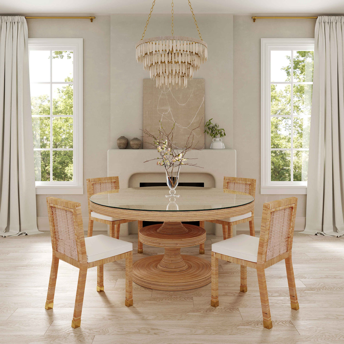 Amara Cream Contract-Grade Linen Dining Chair by TOV Furniture – photo 2 of 10