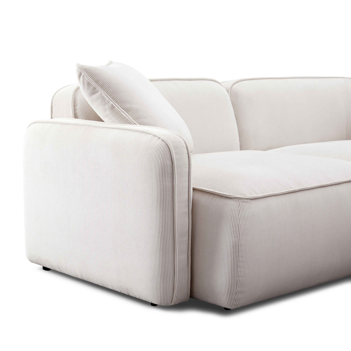 Travie White Sand Performance Corduroy Velvet Modular Sofa by TOV Furniture – photo 5 of 7