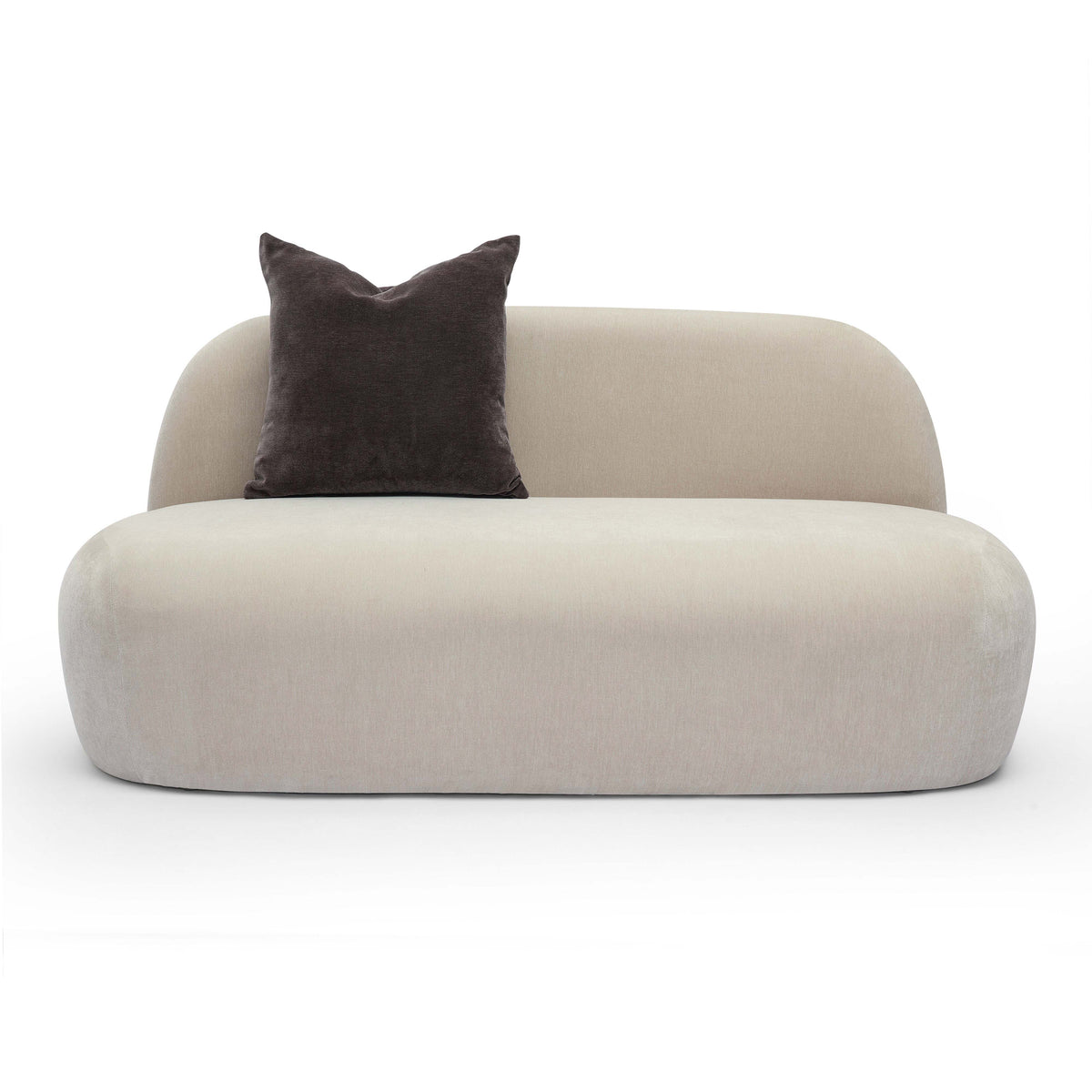 Carraway Taupe Upcycled Contract-Grade Chenille Loveseat by TOV Furniture – photo 1 of 5