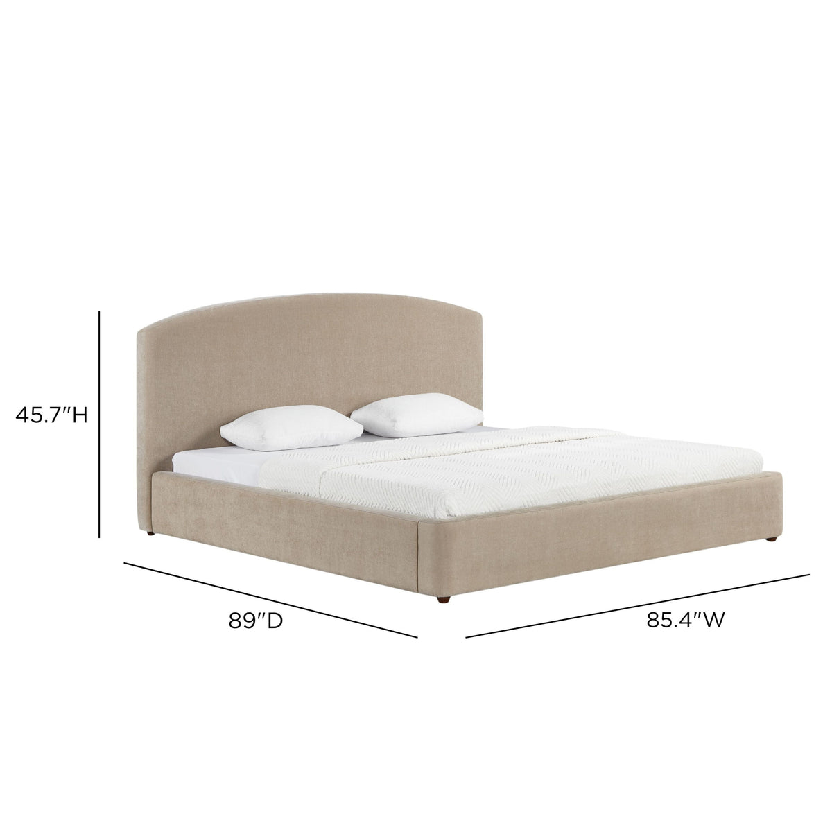 Leah Taupe Performance Chenille King Bed by TOV Furniture – photo 10 of 10