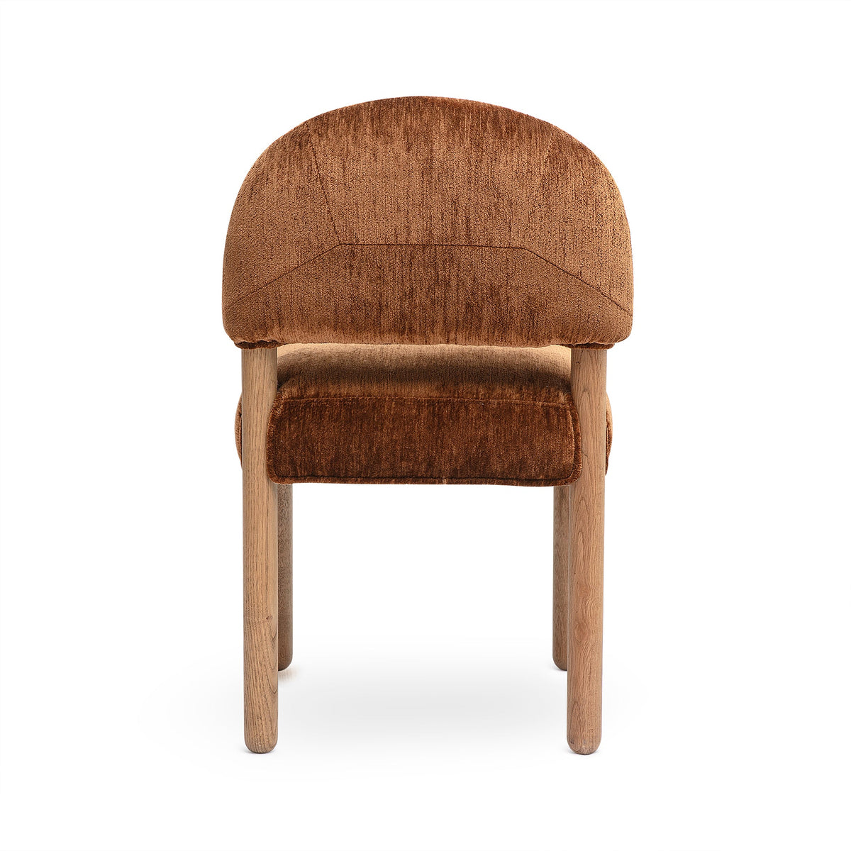 Bruno Bronze Thick Performance Chenille Arched Back Dining Chair by TOV Furniture – photo 5 of 8