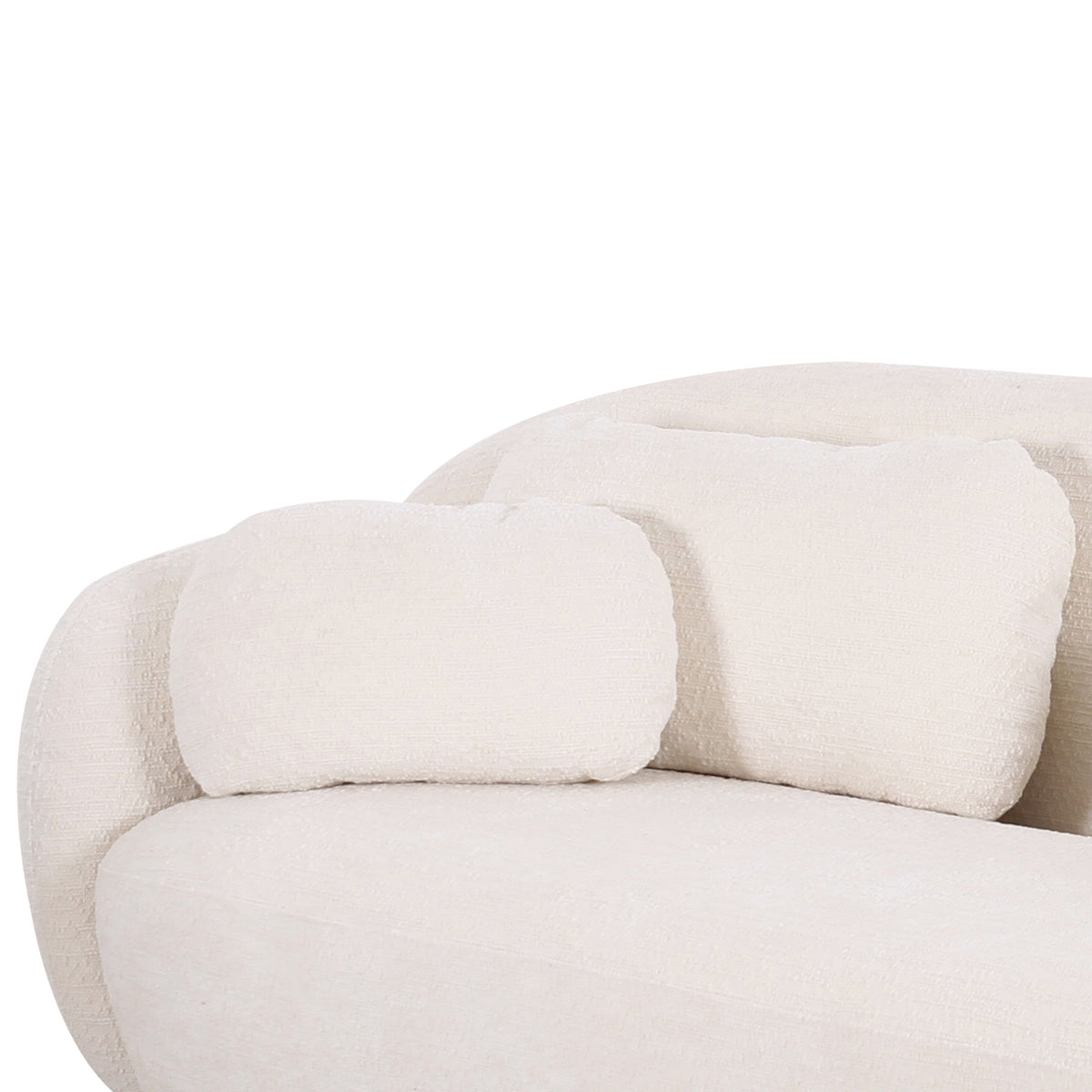 Misty 90" Cream Textured Knubby Fabric Sofa by TOV Furniture – photo 6 of 7