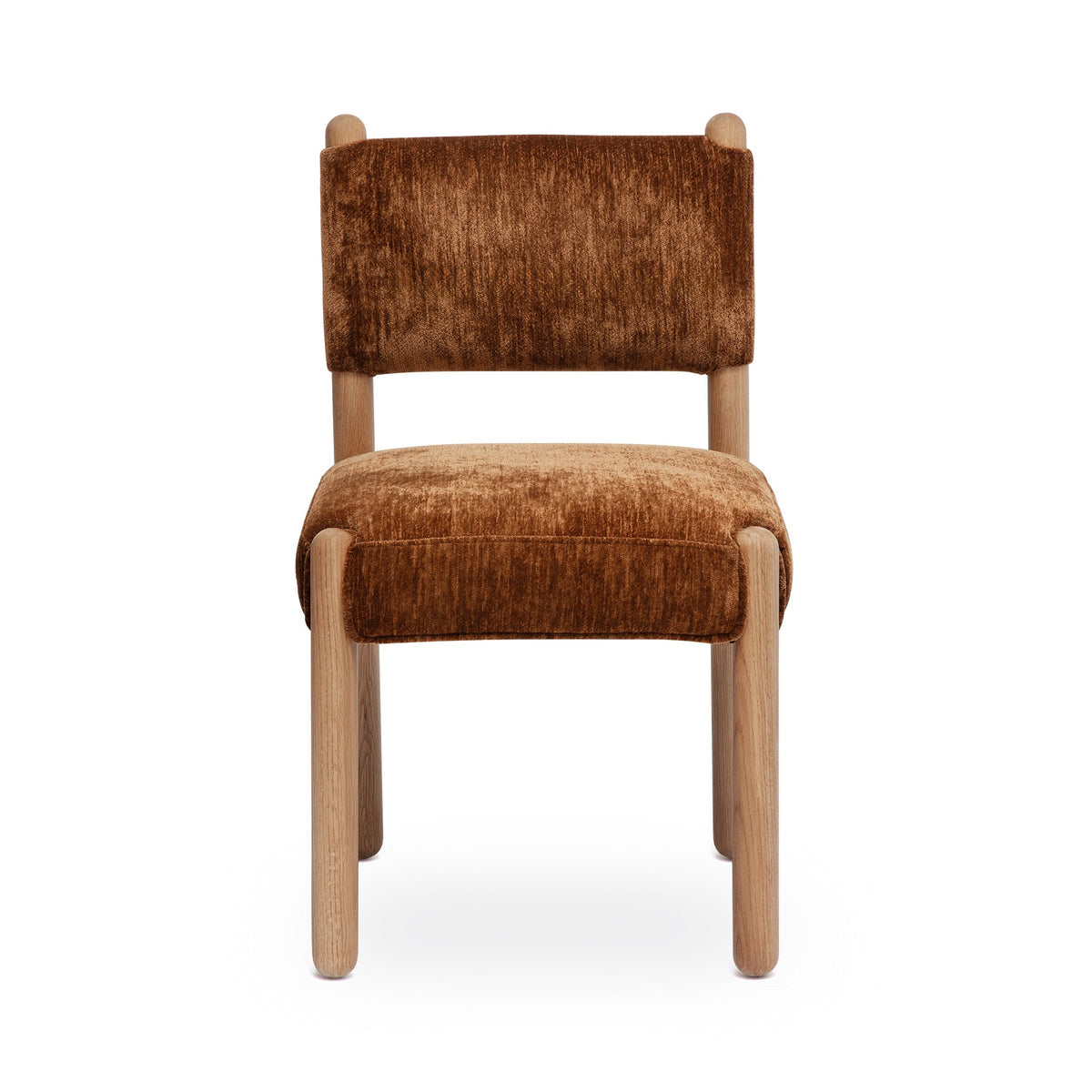 Bruno Bronze Thick Performance Chenille Straight Back Dining Chair by TOV Furniture – photo 2 of 7