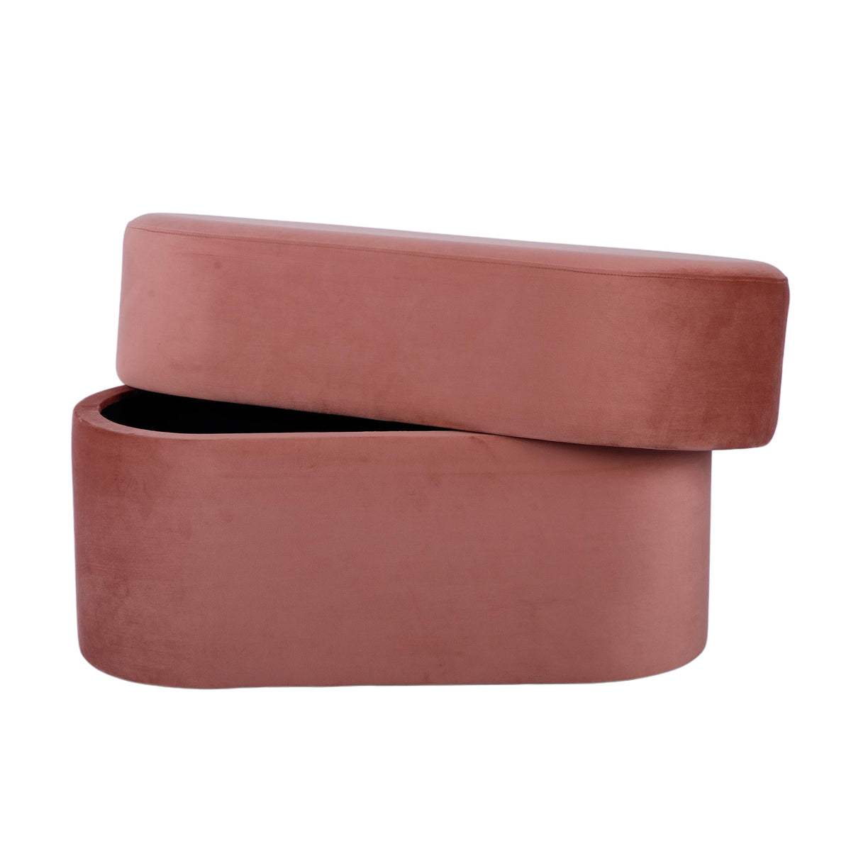Andrea Salmon Performance Velvet 31" Storage Bench by TOV Furniture – photo 3 of 8