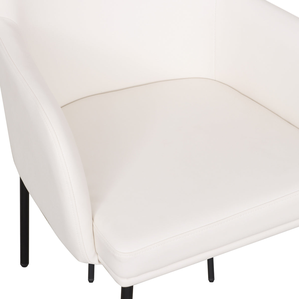 Sydney Performance Vegan Leather Armchair - Set of 2 in Cream by TOV Furniture – photo 4 of 7
