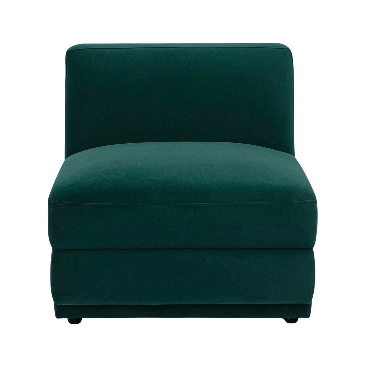 Perry Deep Green Performance Velvet Modular Armless Chair by TOV Furniture – photo 2 of 6