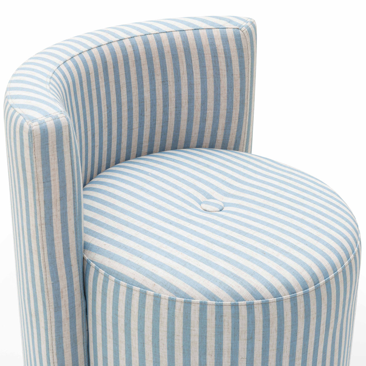 Alyssa Blue Striped Performance Linen Rolling Desk Chair by TOV Furniture – photo 5 of 6
