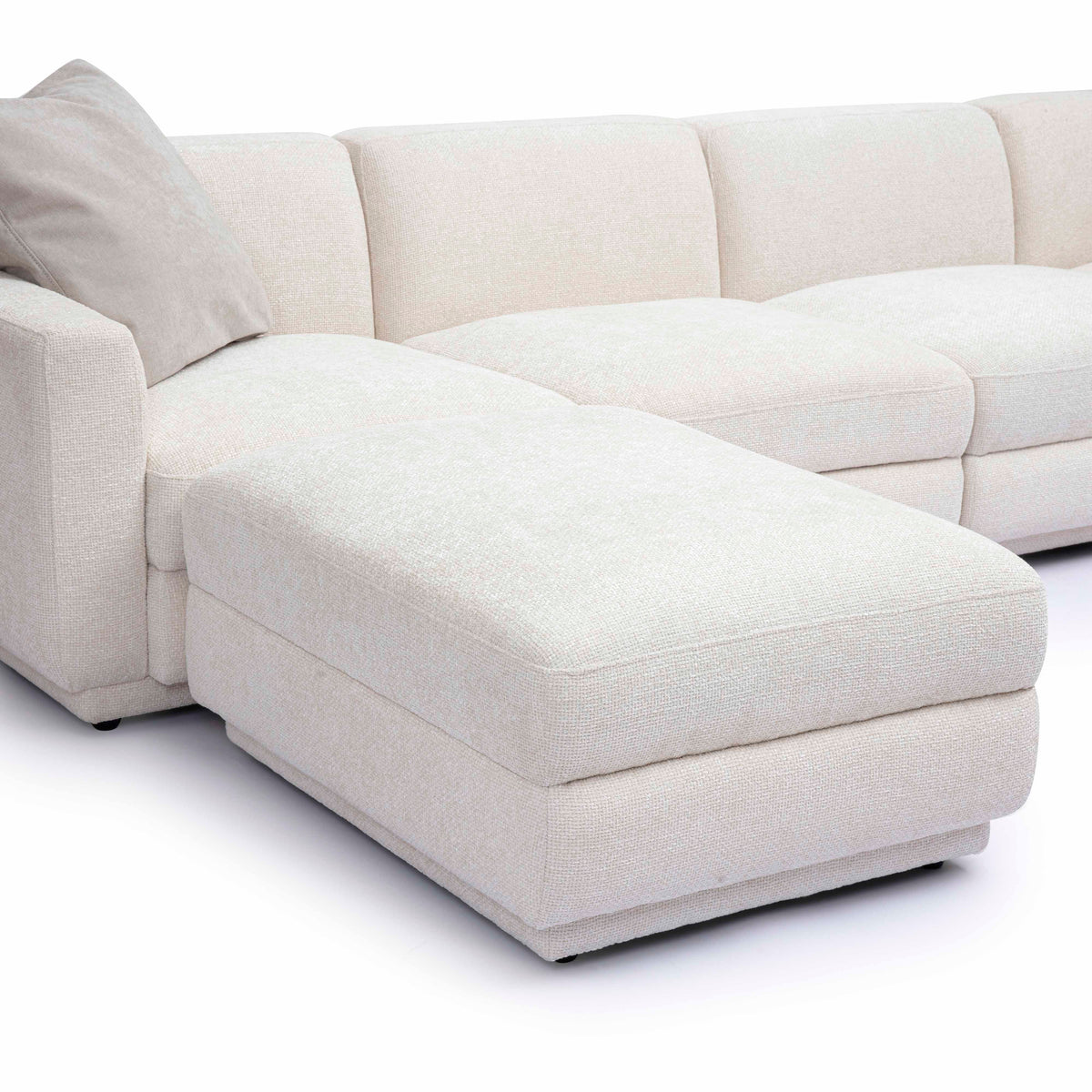 Perry 6-Piece Cream Performance Chenille Modular U-Sectional by TOV Furniture – photo 5 of 6