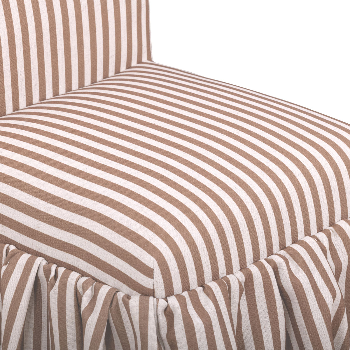 Gertrude Brown Striped Linen Dining Chair by TOV Furniture – photo 6 of 7