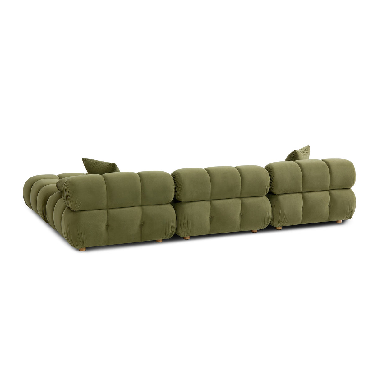 Calliope Olive Green Performance Velvet 4-piece Modular Sectional by TOV Furniture – photo 7 of 8
