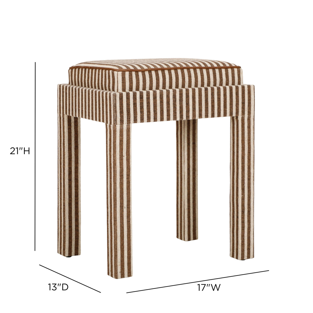 Kora Brown Cotton Jute Stool by TOV Furniture – photo 7 of 7