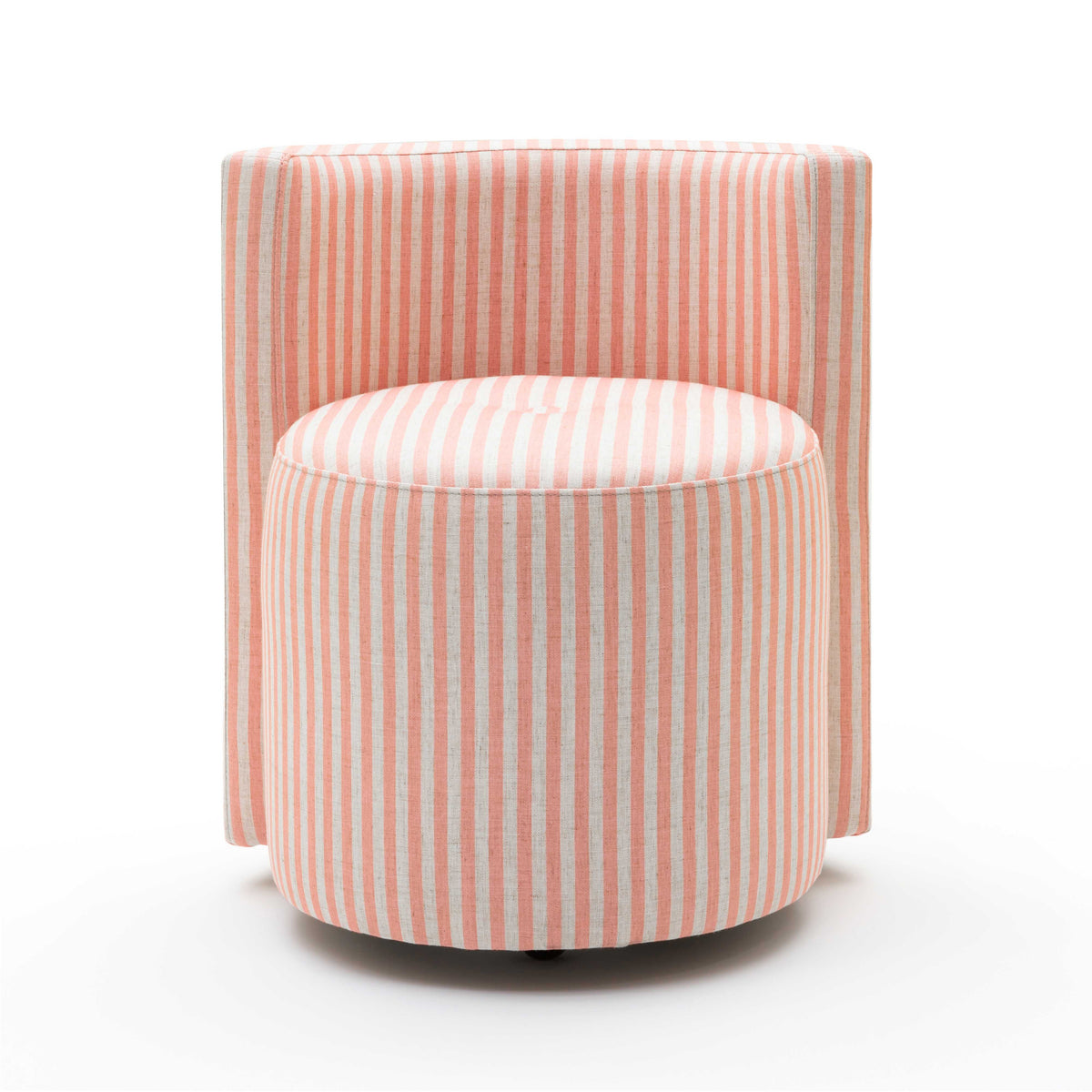 Alyssa Pink Striped Performance Linen Rolling Desk Chair by TOV Furniture – photo 2 of 6