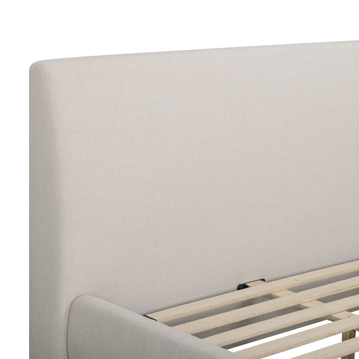 Rayne Cream Textured Fabric Queen Bed by TOV Furniture – photo 5 of 9