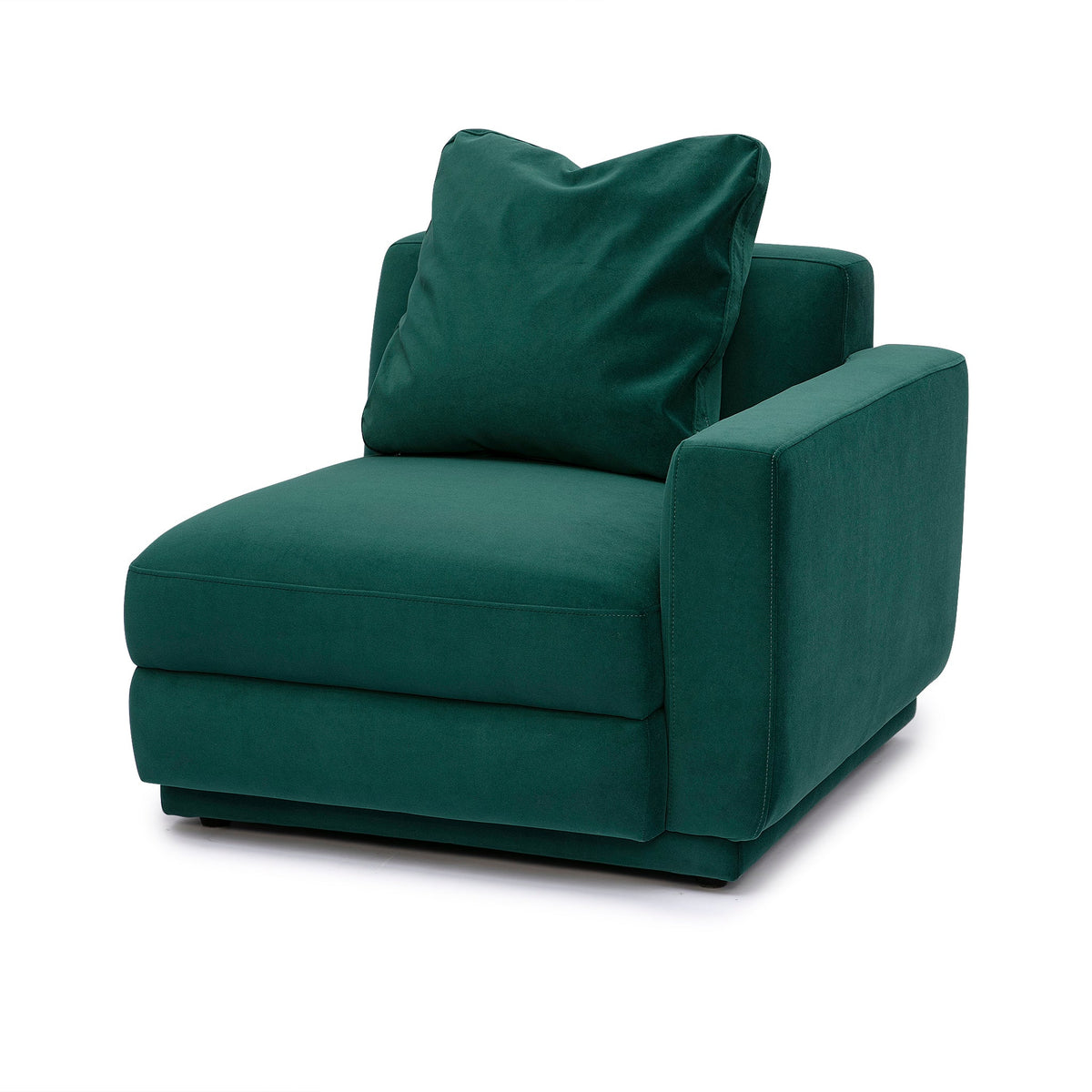 Perry Deep Green Performance Velvet Modular Sectional RAF Corner Chair by TOV Furniture – photo 2 of 6