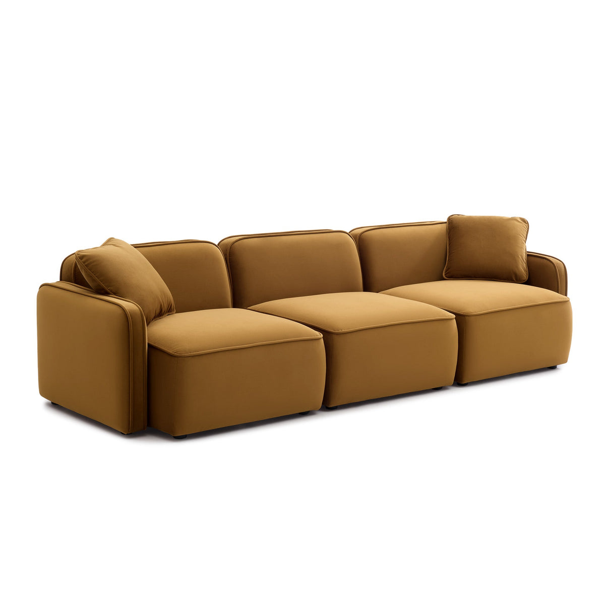 Travie 112" Honey Performance Velvet Modular Sofa by TOV Furniture – photo 2 of 5