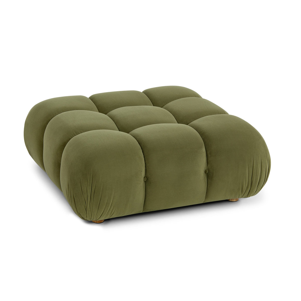 Calliope Olive Green Performance Velvet Modular Ottoman by TOV Furniture – photo 1 of 4