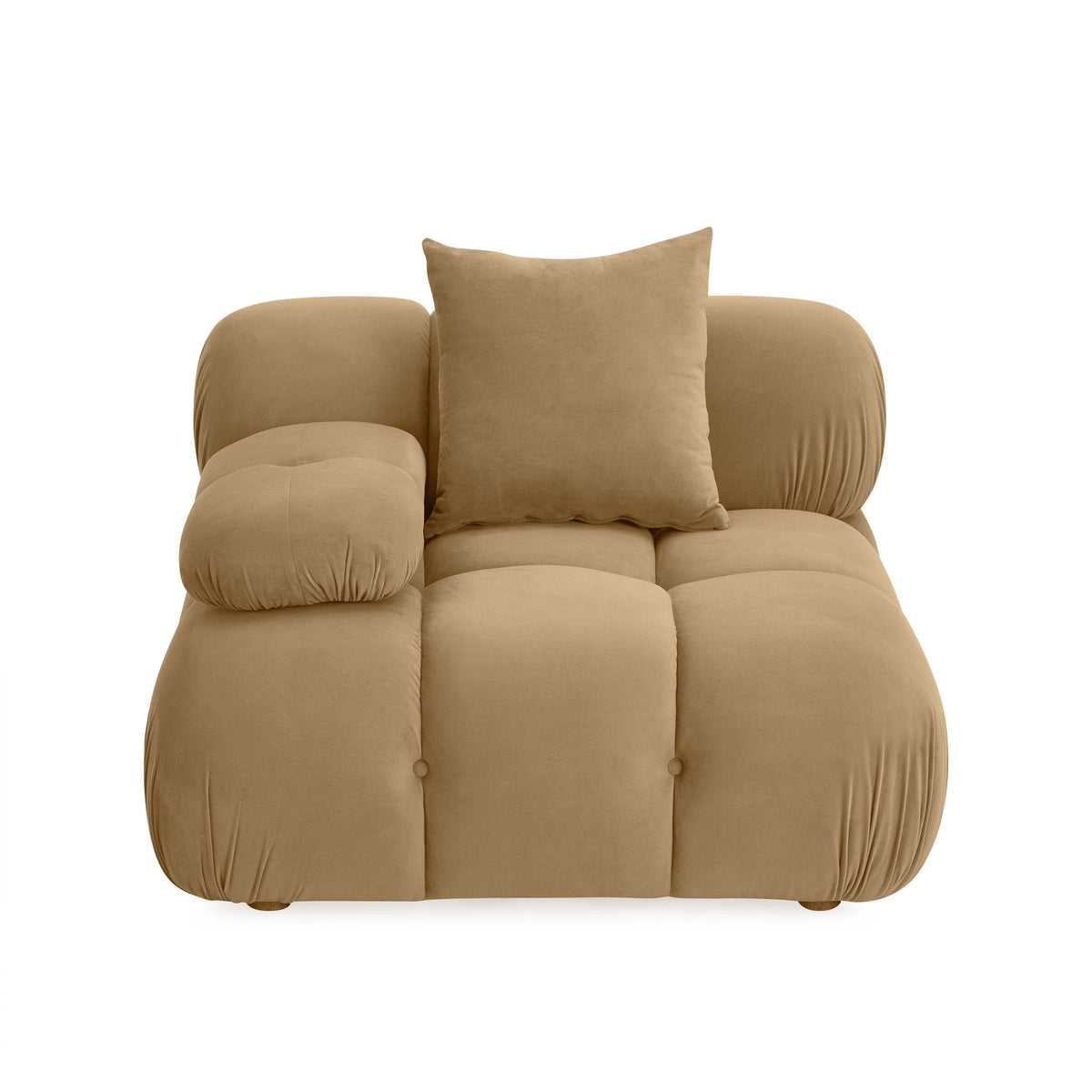 Calliope Cafe Au Lait Performance Velvet Modular Corner Chair by TOV Furniture – photo 3 of 6