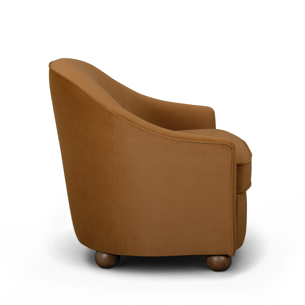 Cettie Performance Velvet Accent Chair in Cognac by TOV Furniture – photo 3 of 6