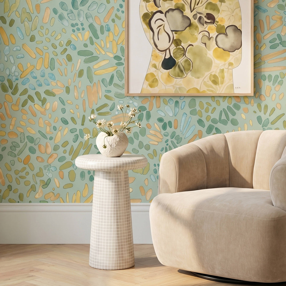 Monica Tiled Pattern Indoor/Outdoor Side Table by TOV Furniture – photo 2 of 5