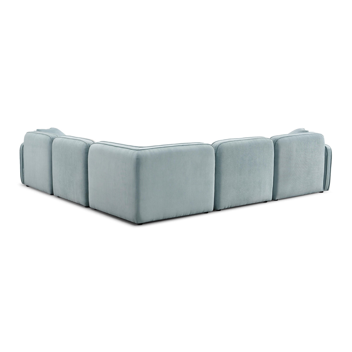 Travie Sea Blue Performance Corduroy Velvet Modular L-Sectional by TOV Furniture – photo 4 of 8