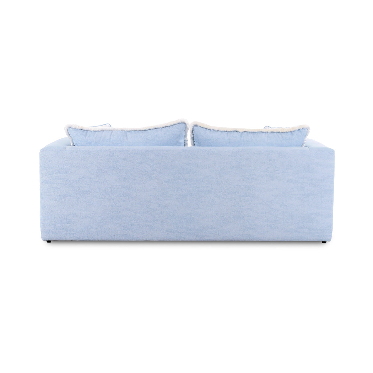 Salty 85" Light Blue Performance Petite Boucle Outdoor Sofa by TOV Furniture – photo 6 of 7