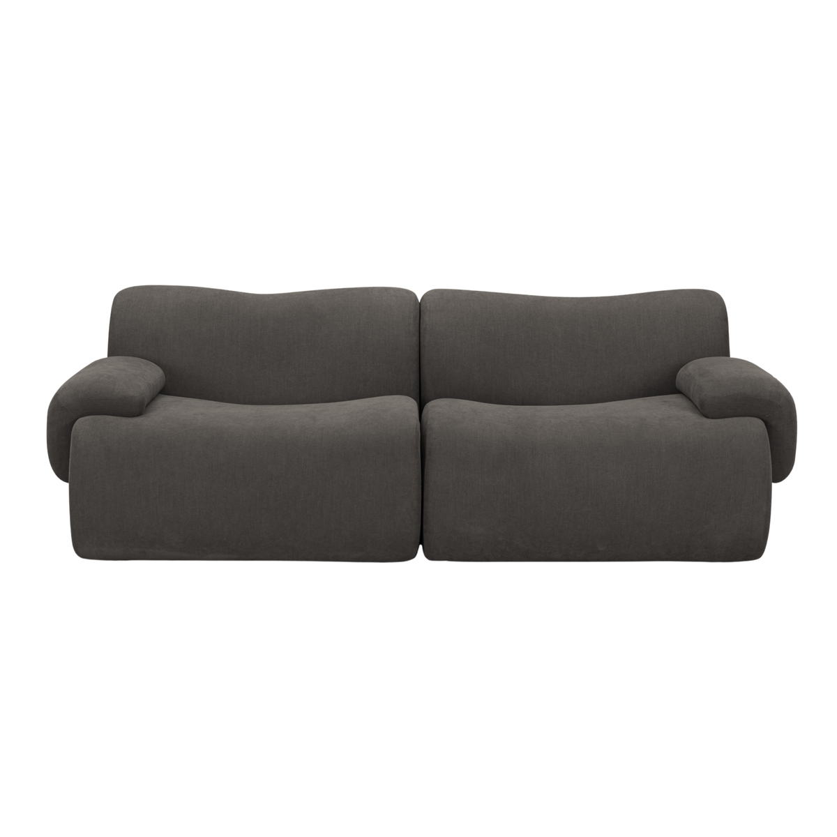 Zenith Gray Upcycled Fabric Modular Loveseat by TOV Furniture – photo 1 of 7