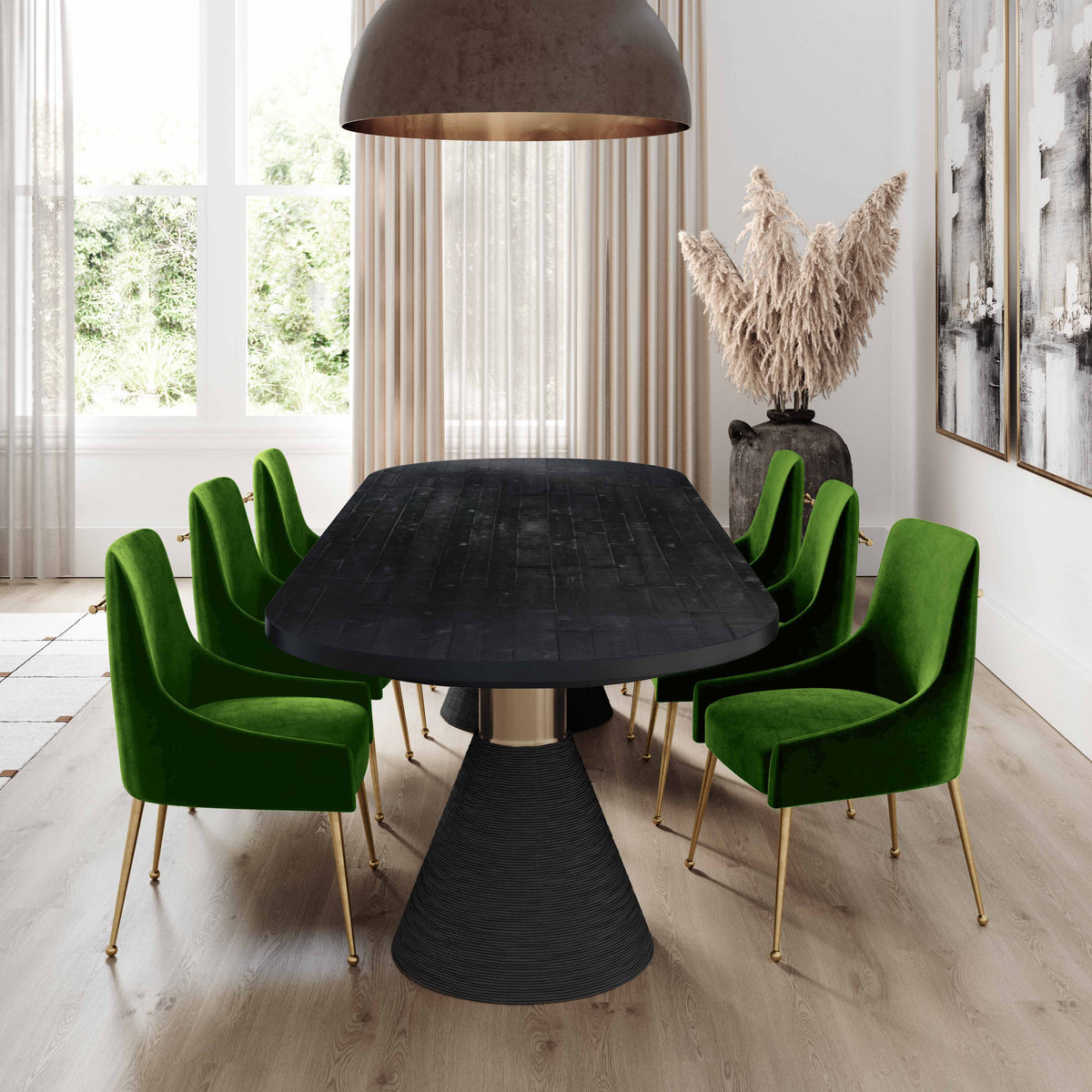 Beatrix Green Performance Velvet Dining Chair by TOV Furniture – photo 2 of 8