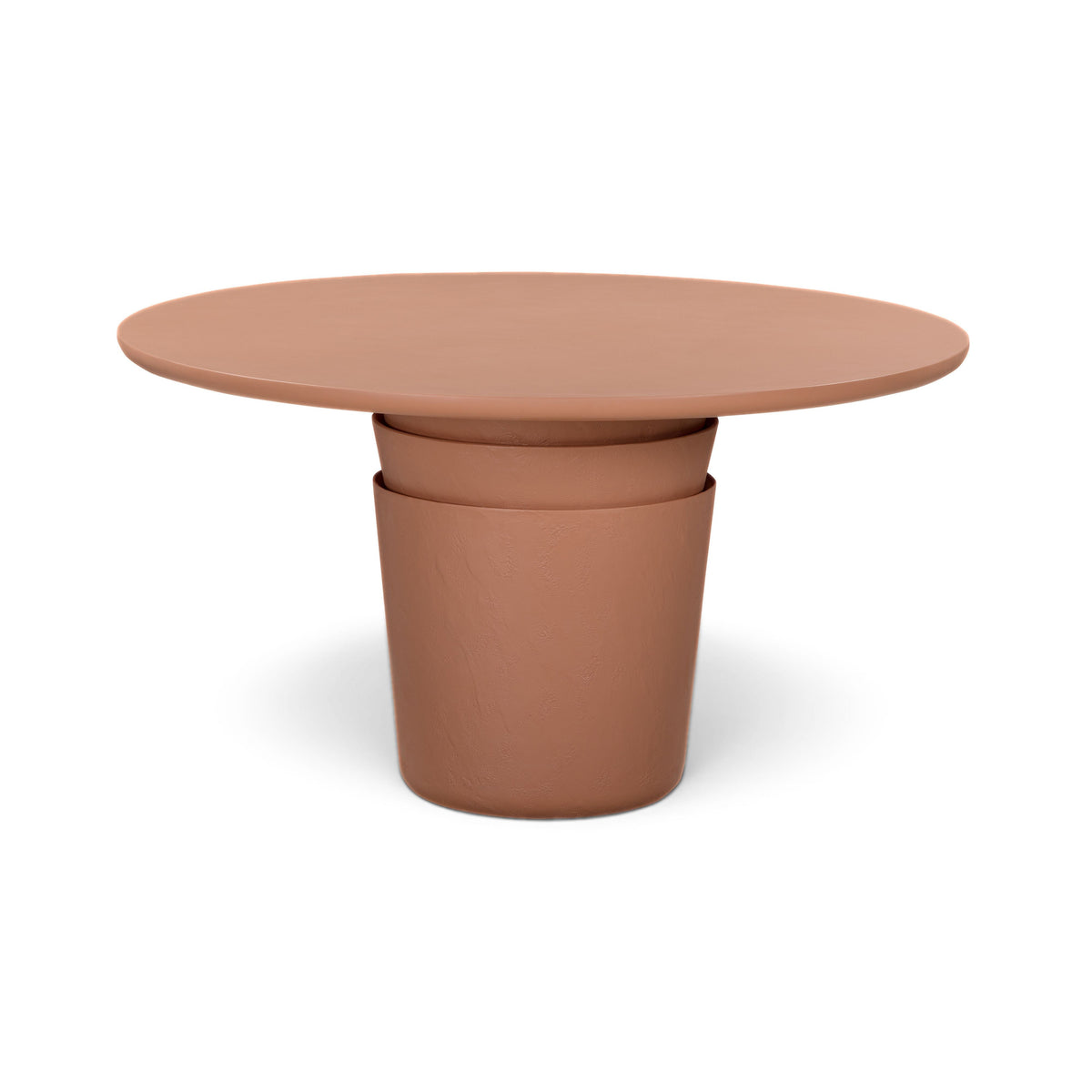 Margot Red Terracotta Round 54" Indoor/Outdoor Dining Table by TOV Furniture – photo 2 of 5