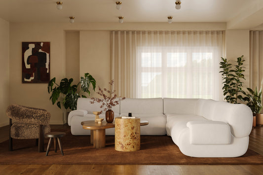 Zenith Cream Upcycled Contract-Grade Fabric Modular Sectional by TOV Furniture – photo 9 of 9