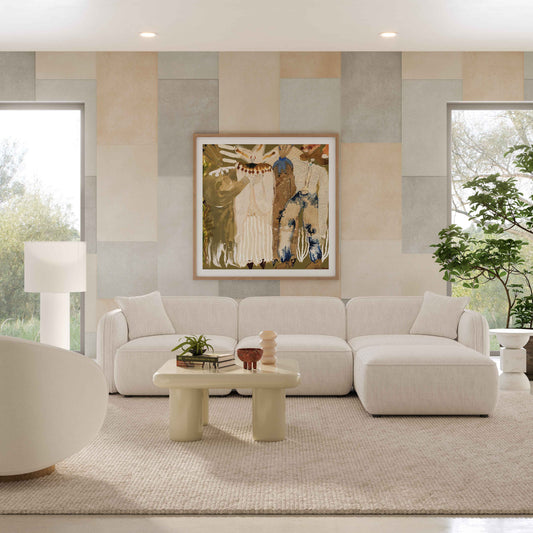 Travie White Sand Performance Corduroy Velvet 4-Piece Modular Sectional by TOV Furniture – photo 2 of 10