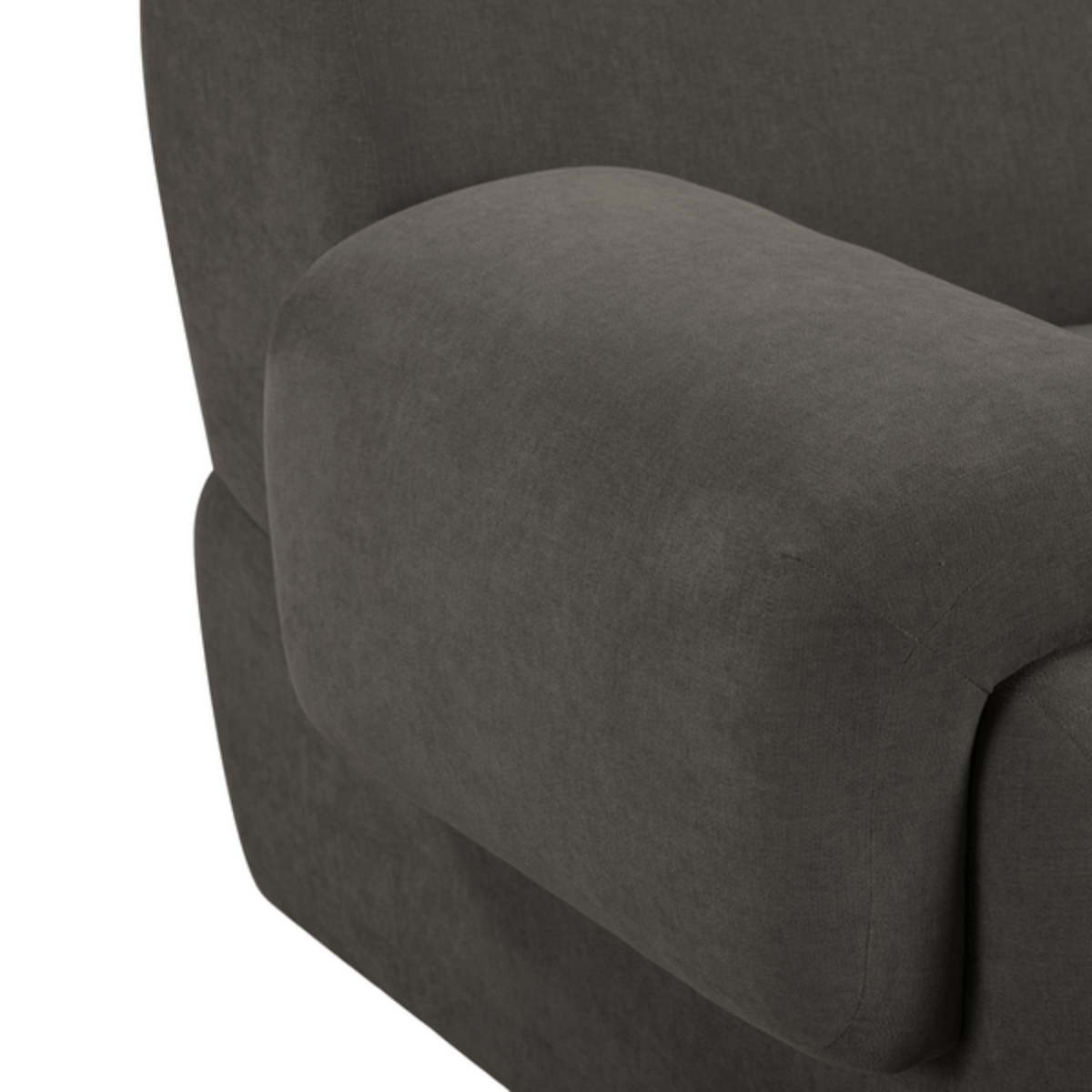 Zenith Charcoal Gray Upcycled Fabric Modular RAF Sectional by TOV Furniture – photo 4 of 9