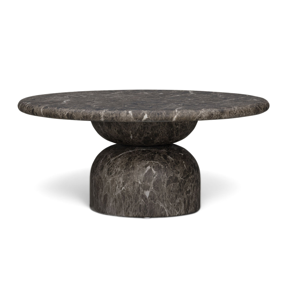 Cynthia 36" Dark Emperador Faux Marble Indoor/Outdoor Coffee Table by TOV Furniture – photo 1 of 6