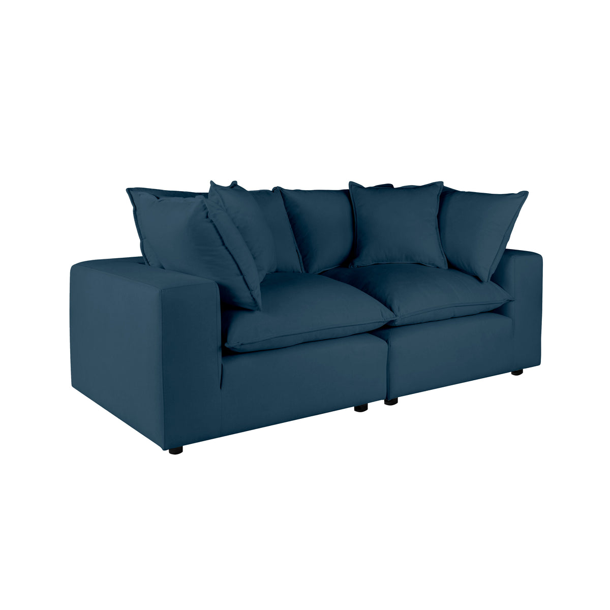 Cali 80" Navy Performance Fabric Modular Loveseat by TOV Furniture – photo 3 of 7
