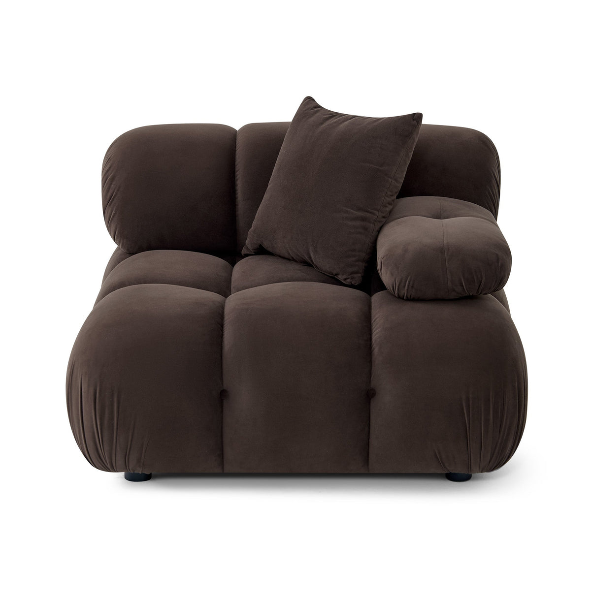 Calliope Dark Brown Performance Velvet Modular Corner Chair by TOV Furniture – photo 2 of 7
