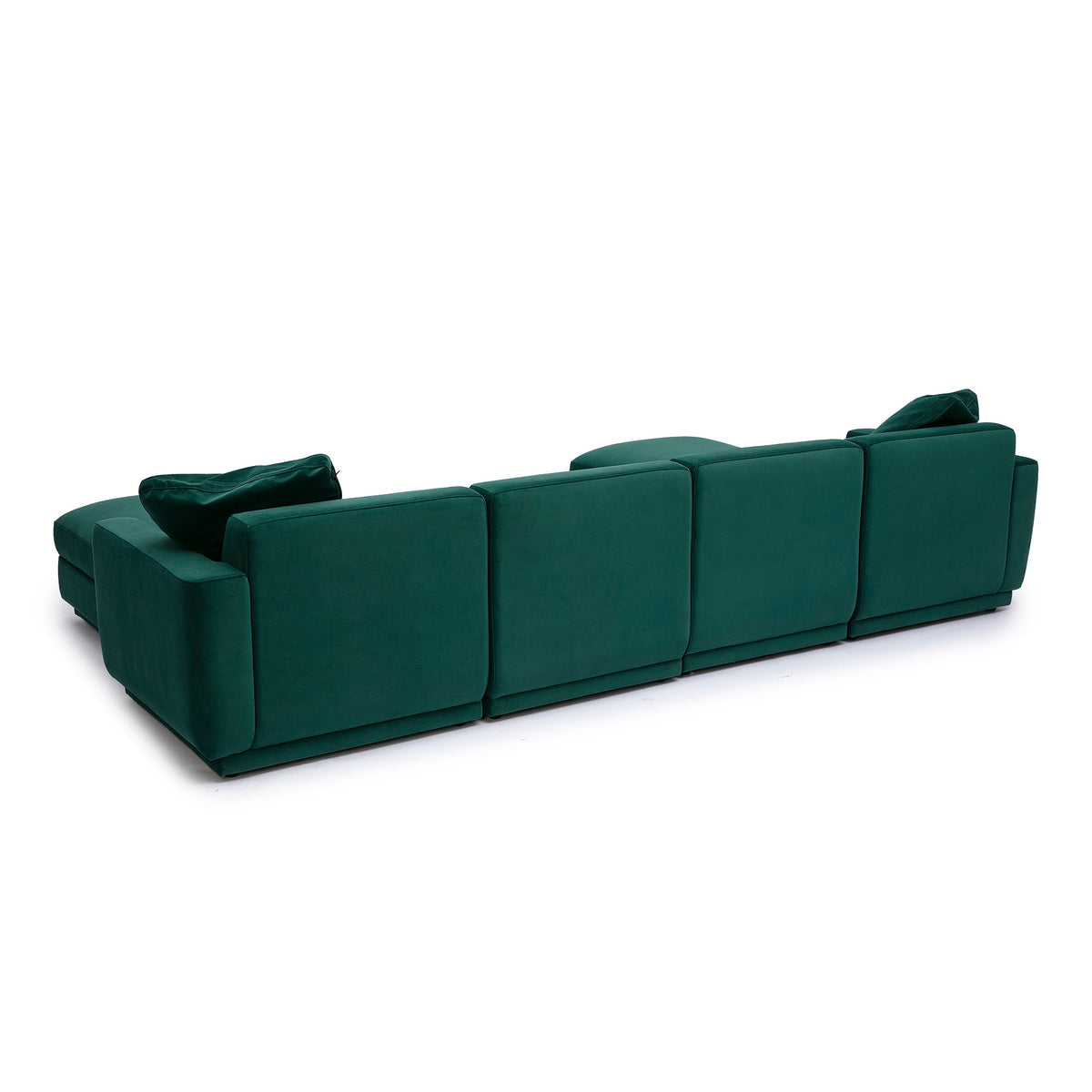 Perry Deep Green Performance Velvet Modular U-Sectional by TOV Furniture – photo 4 of 6