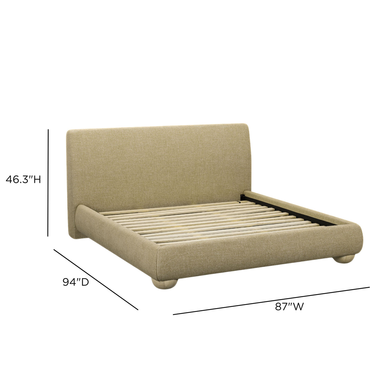 Rayne Honey Textured Fabric King Bed by TOV Furniture – photo 8 of 8