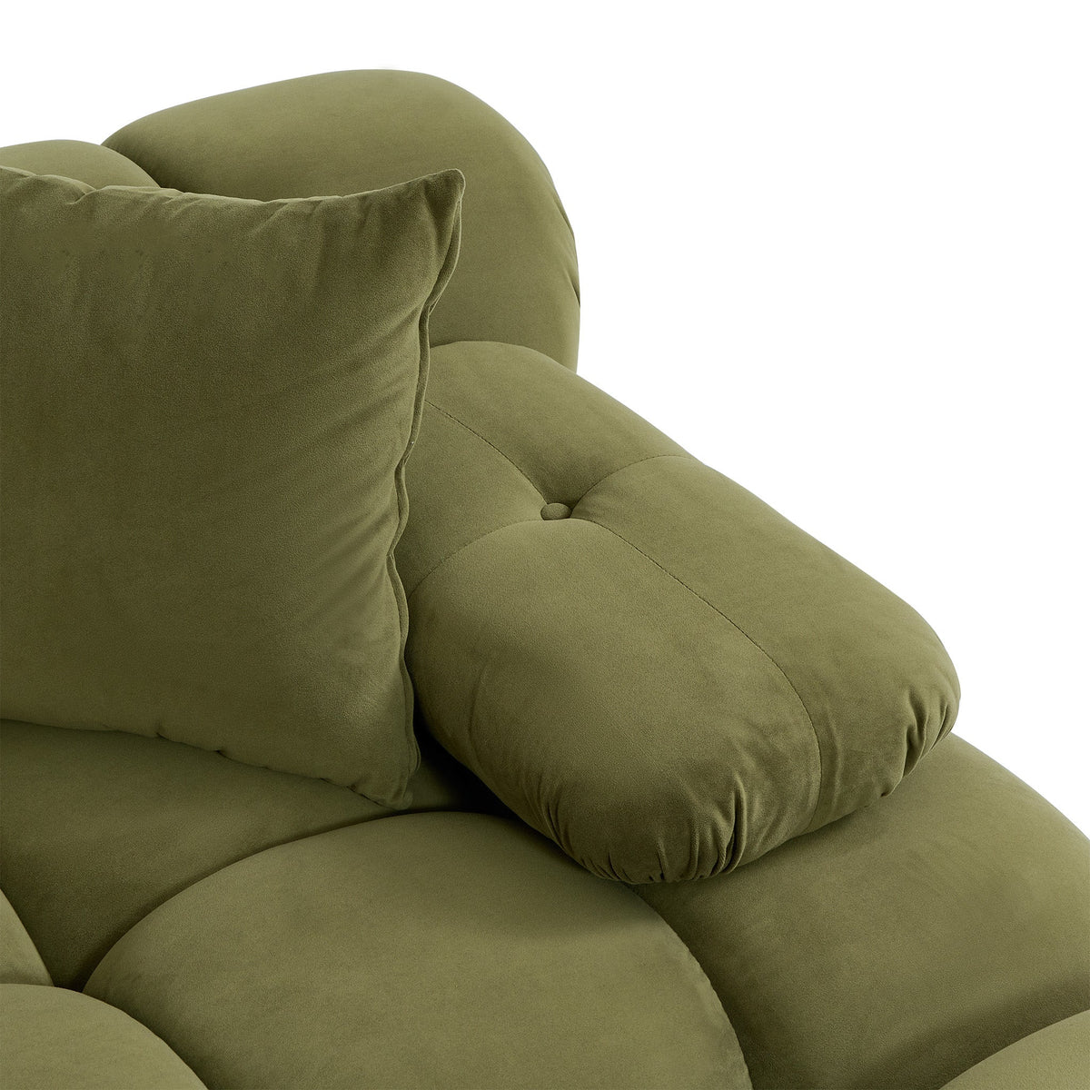 Calliope 79" Olive Green Performance Velvet Modular Loveseat by TOV Furniture – photo 4 of 5