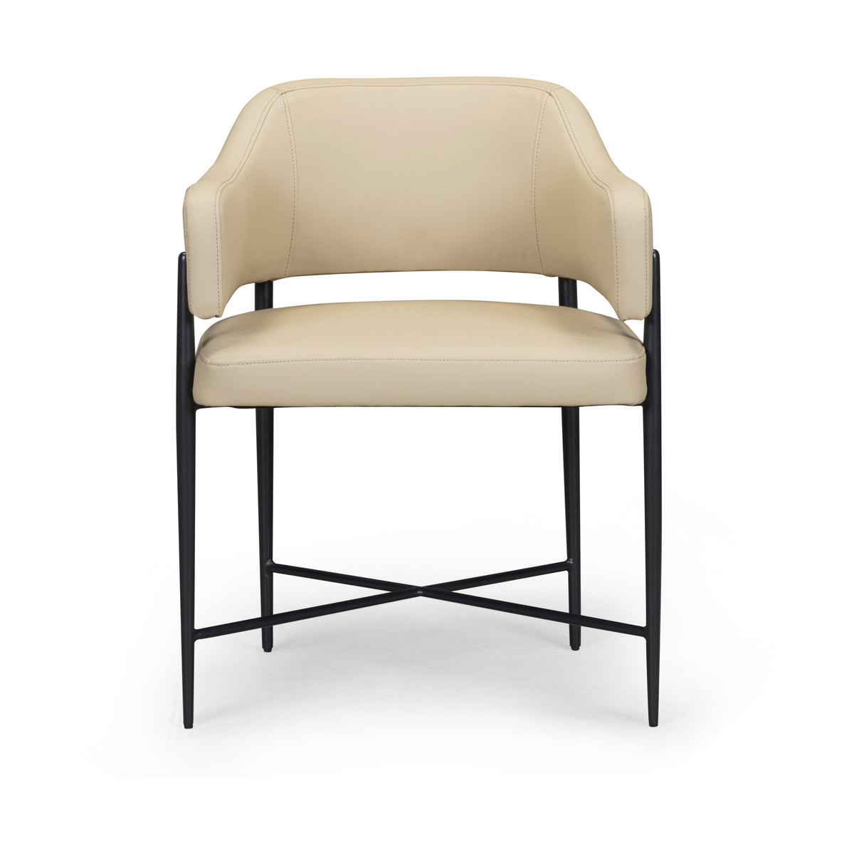 Sezanne Taupe Vegan Leather Dining Chair by TOV Furniture – photo 1 of 7