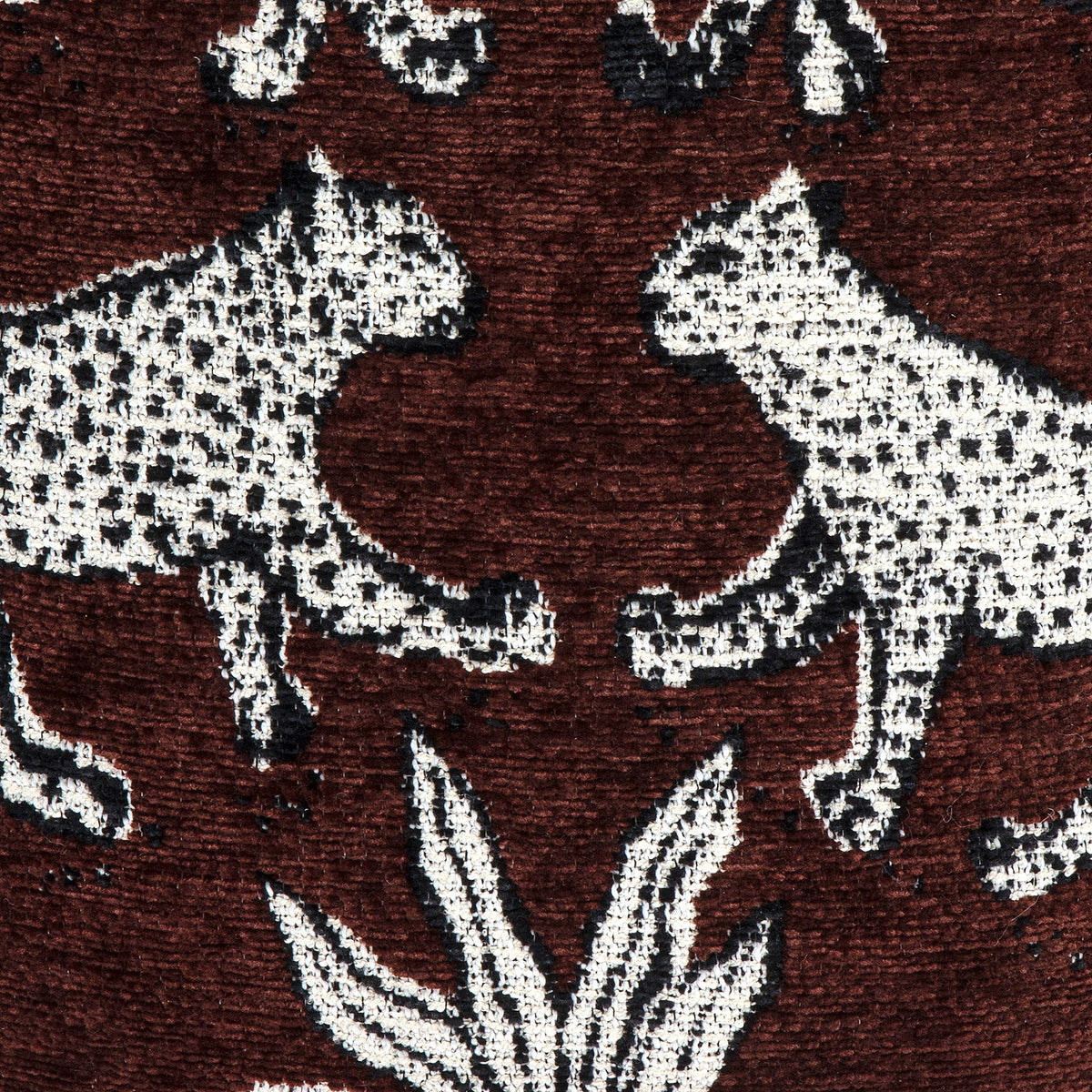 Dex Brown Leopard Jacquard Ottoman by TOV Furniture – photo 7 of 8