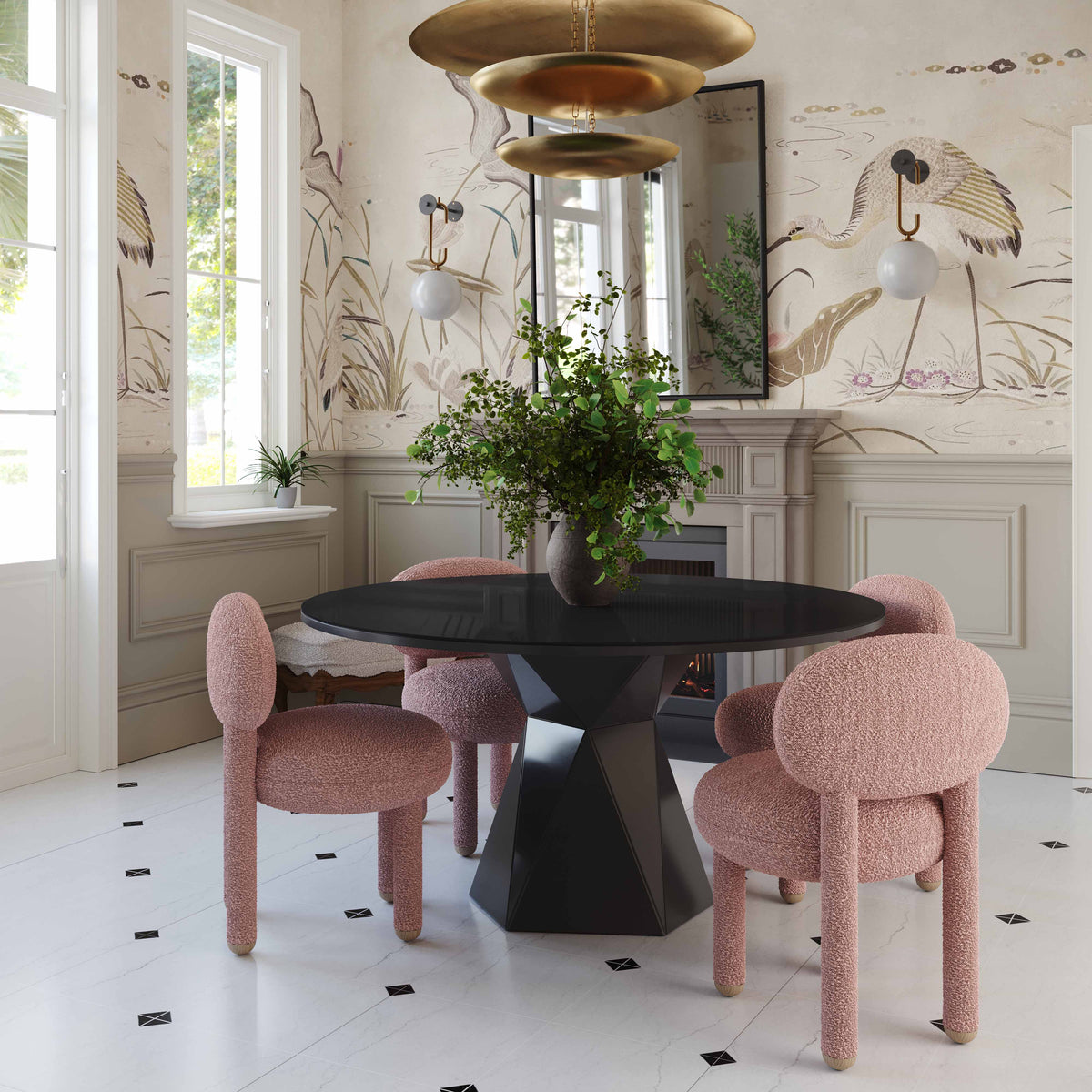 Manu Rose Pink Performance Boucle Side Chair by TOV Furniture – photo 2 of 8