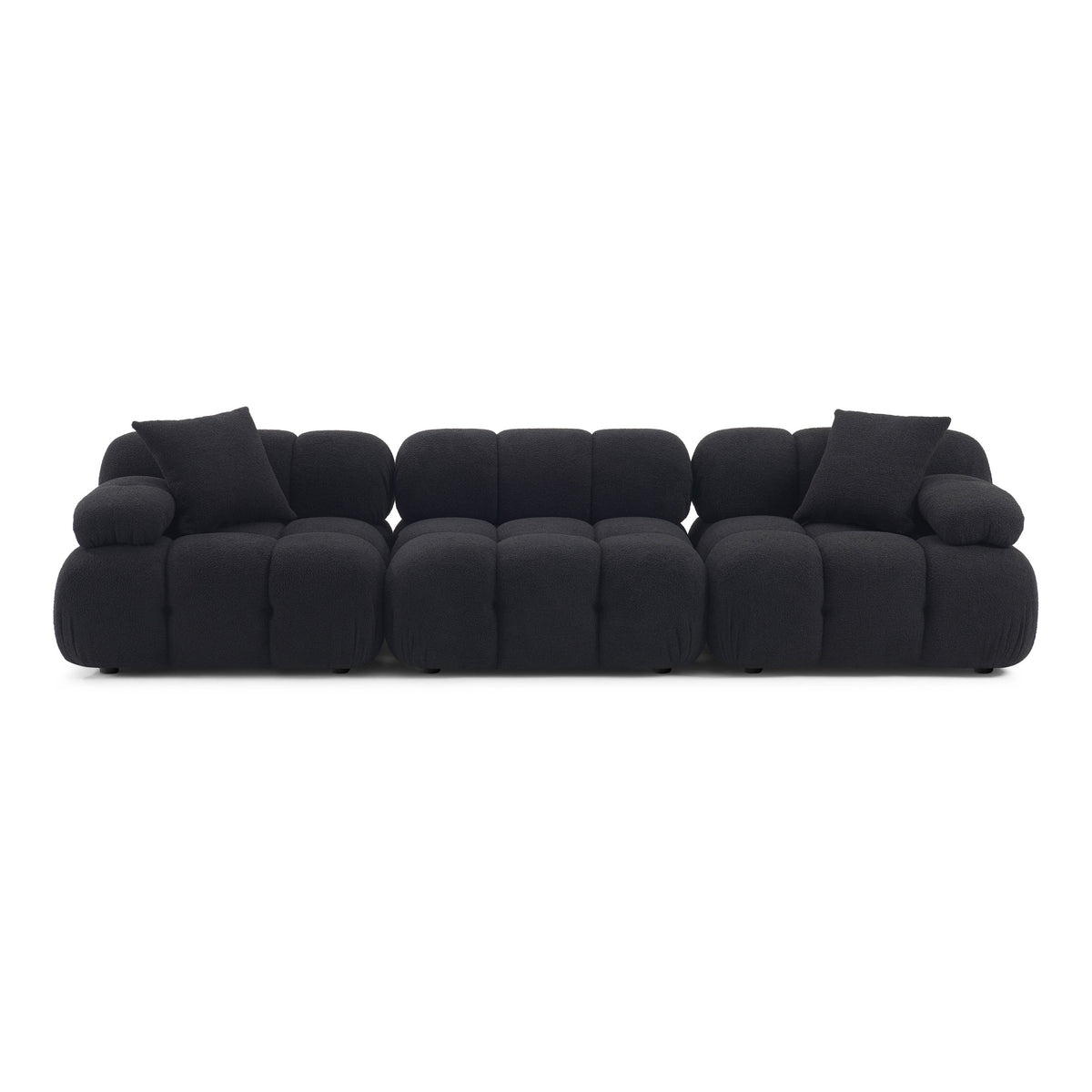 Calliope Black Performance Vegan Shearling Modular Sofa by TOV Furniture – photo 1 of 6