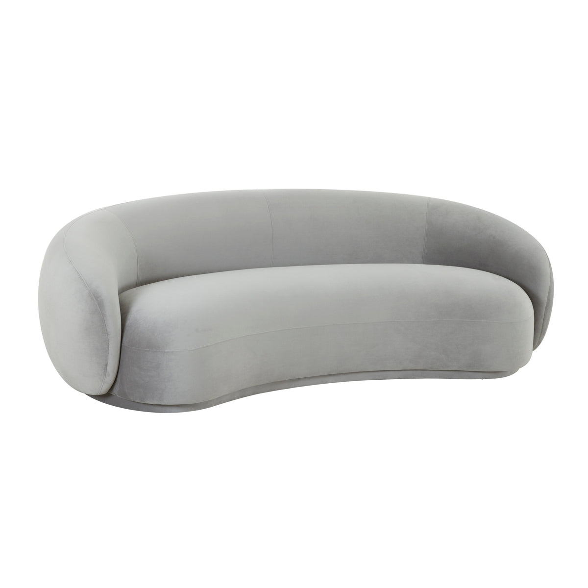Kendall Light Grey Performance Velvet Sofa by TOV Furniture – photo 1 of 6