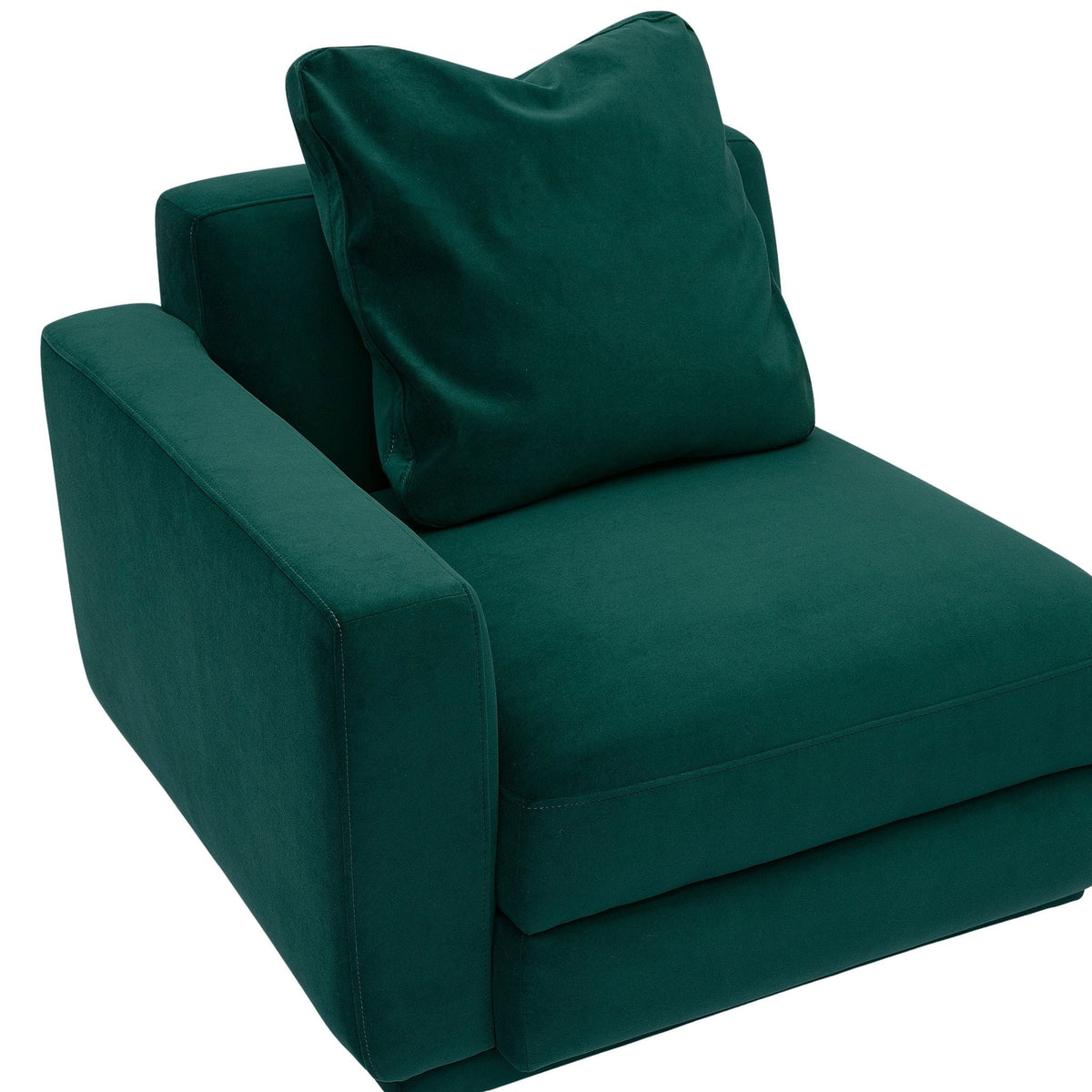 Perry Deep Green Performance Velvet Modular Sectional LAF Corner Chair by TOV Furniture – photo 3 of 6