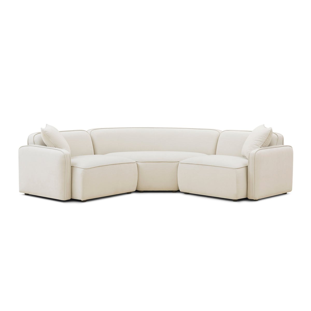 Travie 3-Piece Sand Upcycled Performance Linen Modular L-Sectional by TOV Furniture – photo 5 of 6